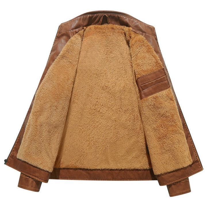 Julian Romano | Sherpa-Lined Leather Jacket For Men