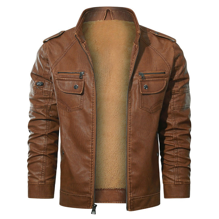 Julian Romano | Sherpa-Lined Leather Jacket For Men