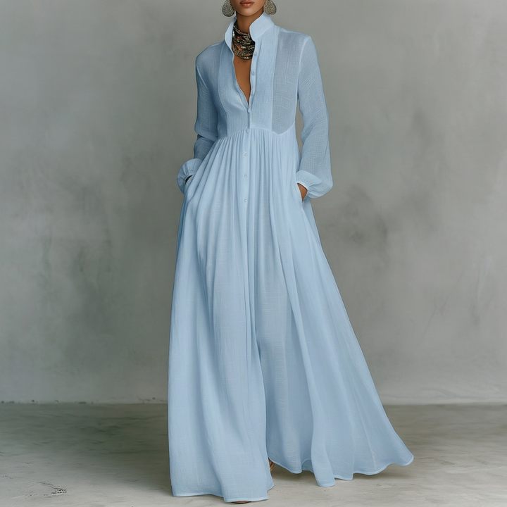 Anna | Elegant maxi dress with buttons