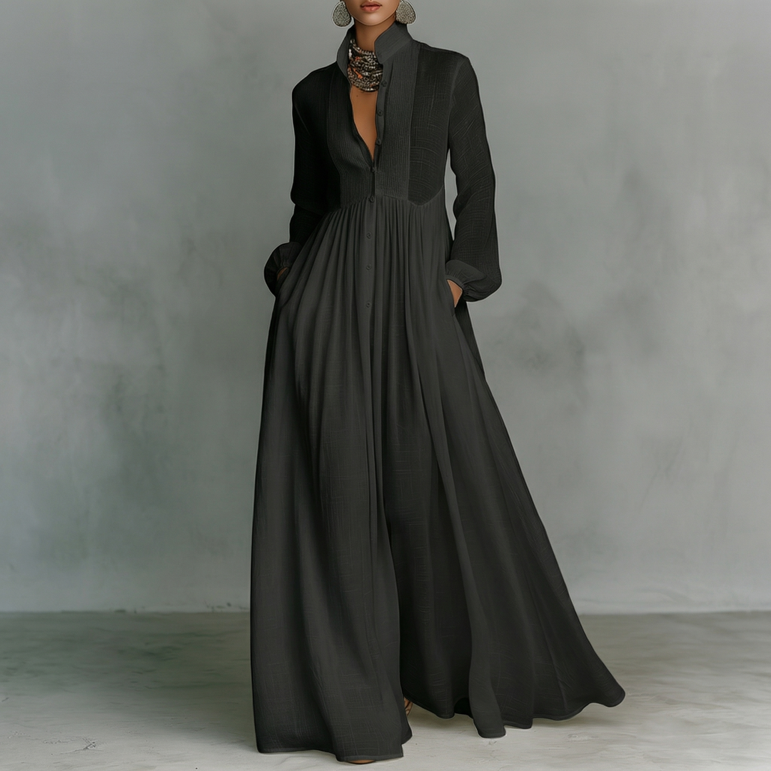 Anna | Elegant maxi dress with buttons