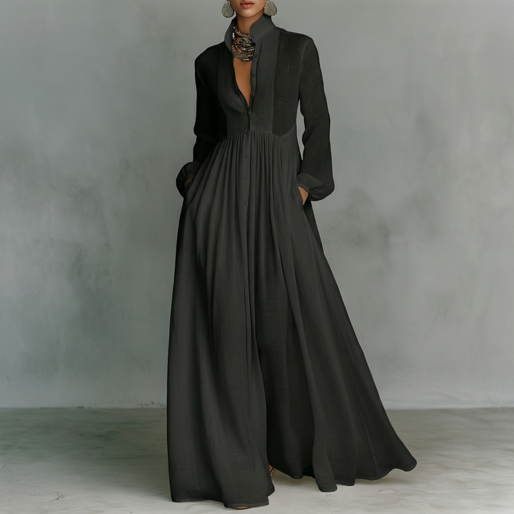 Anna | Elegant maxi dress with buttons