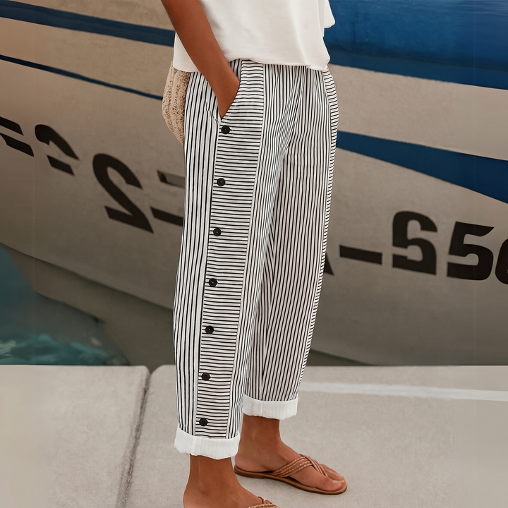 Portofino Linen Striped Pants