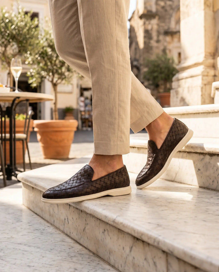 Sorrento Woven Loafer - Brown