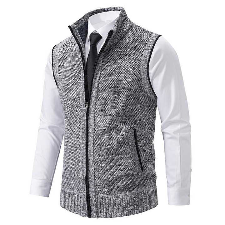 Matteo Sinclair | Knitted Zip Vest For Men