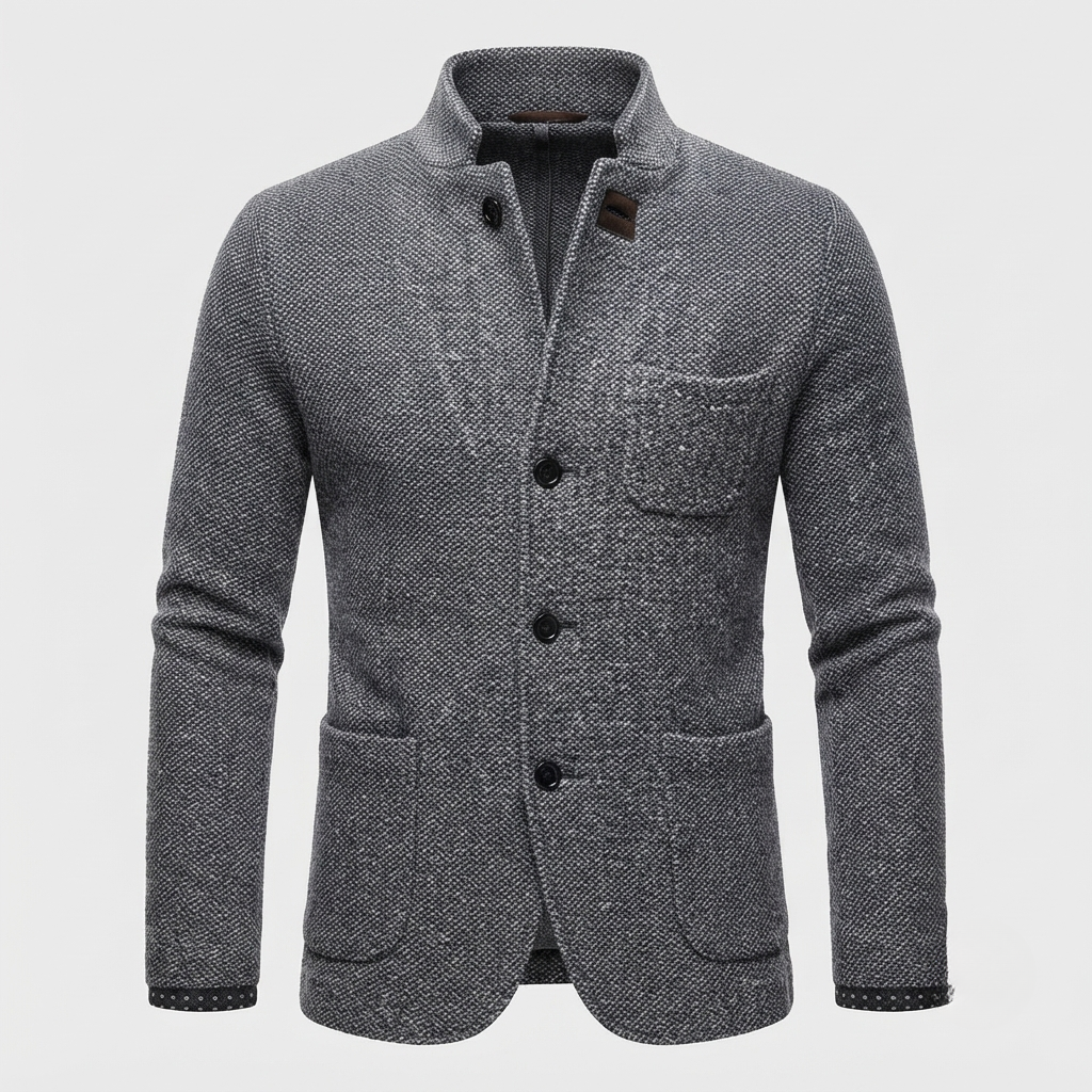 James Whitfield | Retro Wool-Blend Cardigan Jacket For Men
