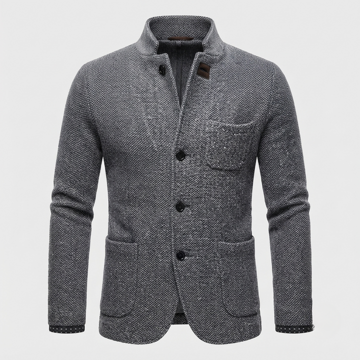 James Whitfield | Retro Wool-Blend Cardigan Jacket For Men