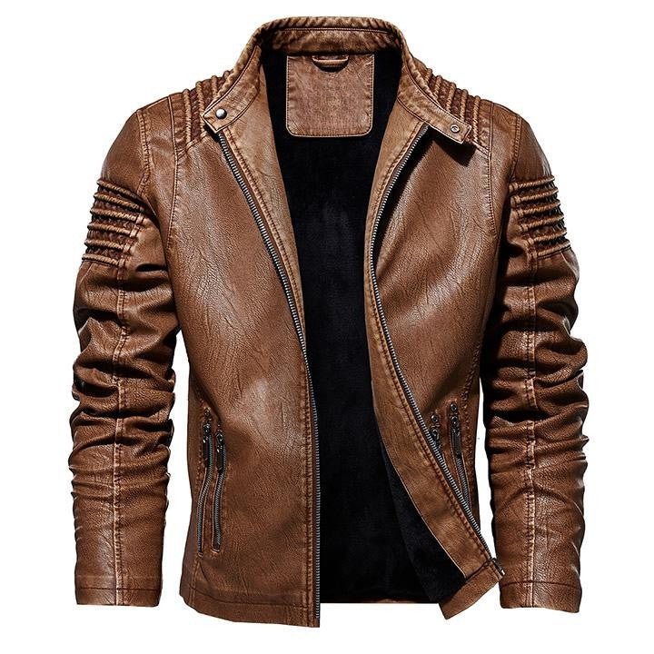 Matteo Sinclair | Vintage Leather Biker Jacket For Men