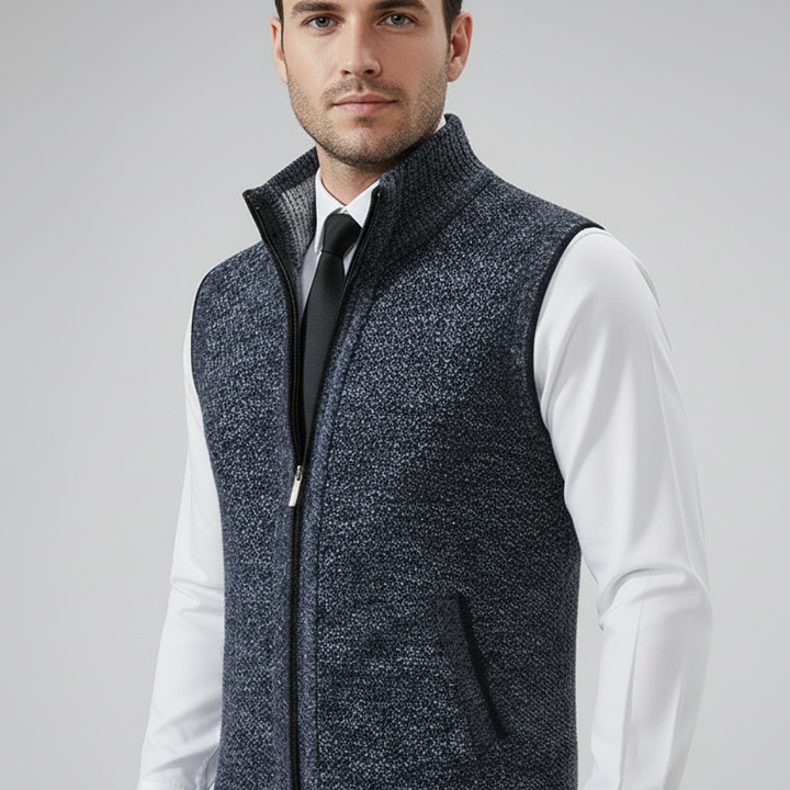 Matteo Sinclair | Knitted Zip Vest For Men