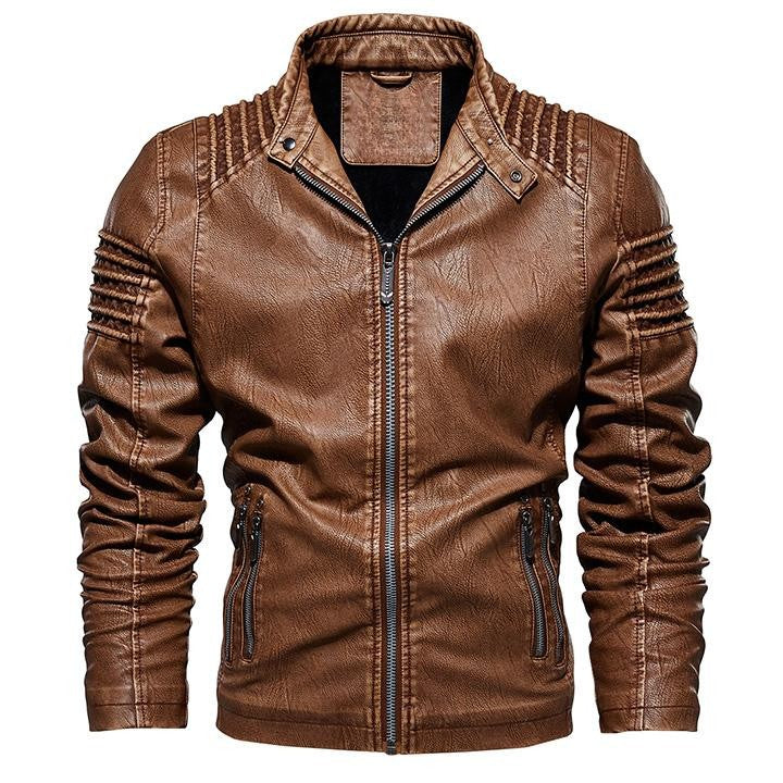 Matteo Sinclair | Vintage Leather Biker Jacket For Men