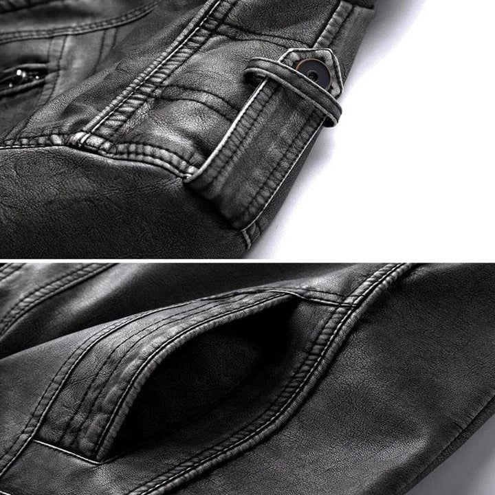 Marcus Bellini | Vintage Leather Utility Jacket For Men