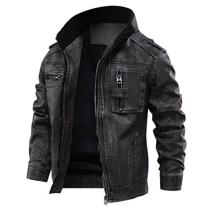 Marcus Bellini | Vintage Leather Utility Jacket For Men