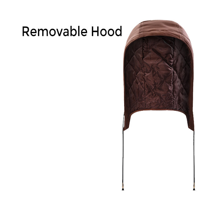 Declan Ashford | Hooded PU Leather Bomber Jacket For Men