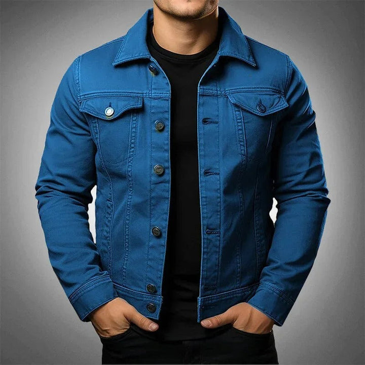 Lorenzo Marchetti | Black Denim Jacket For Men