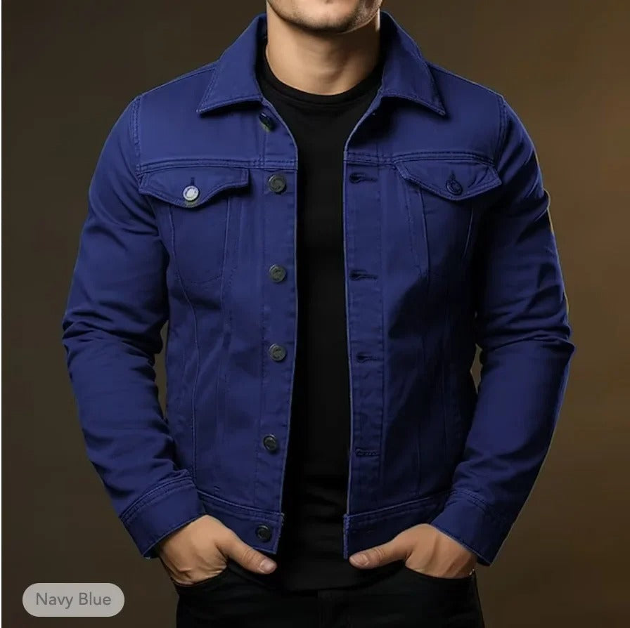 Lorenzo Marchetti | Black Denim Jacket For Men