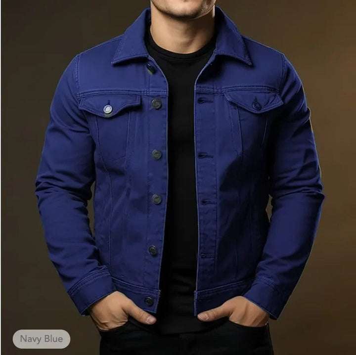 Lorenzo Marchetti | Black Denim Jacket For Men