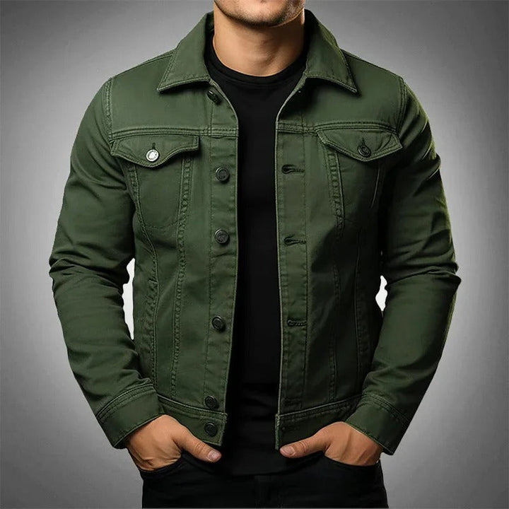 Lorenzo Marchetti | Black Denim Jacket For Men
