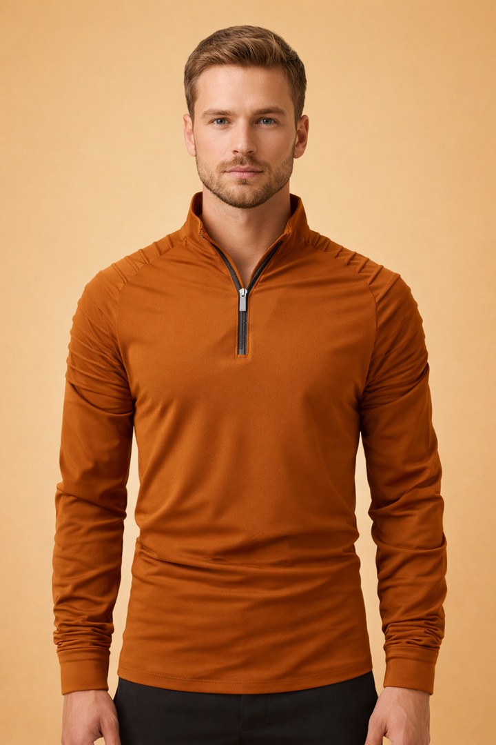 Marco Bellini | Performance Zip Neck Long Sleeve For Men