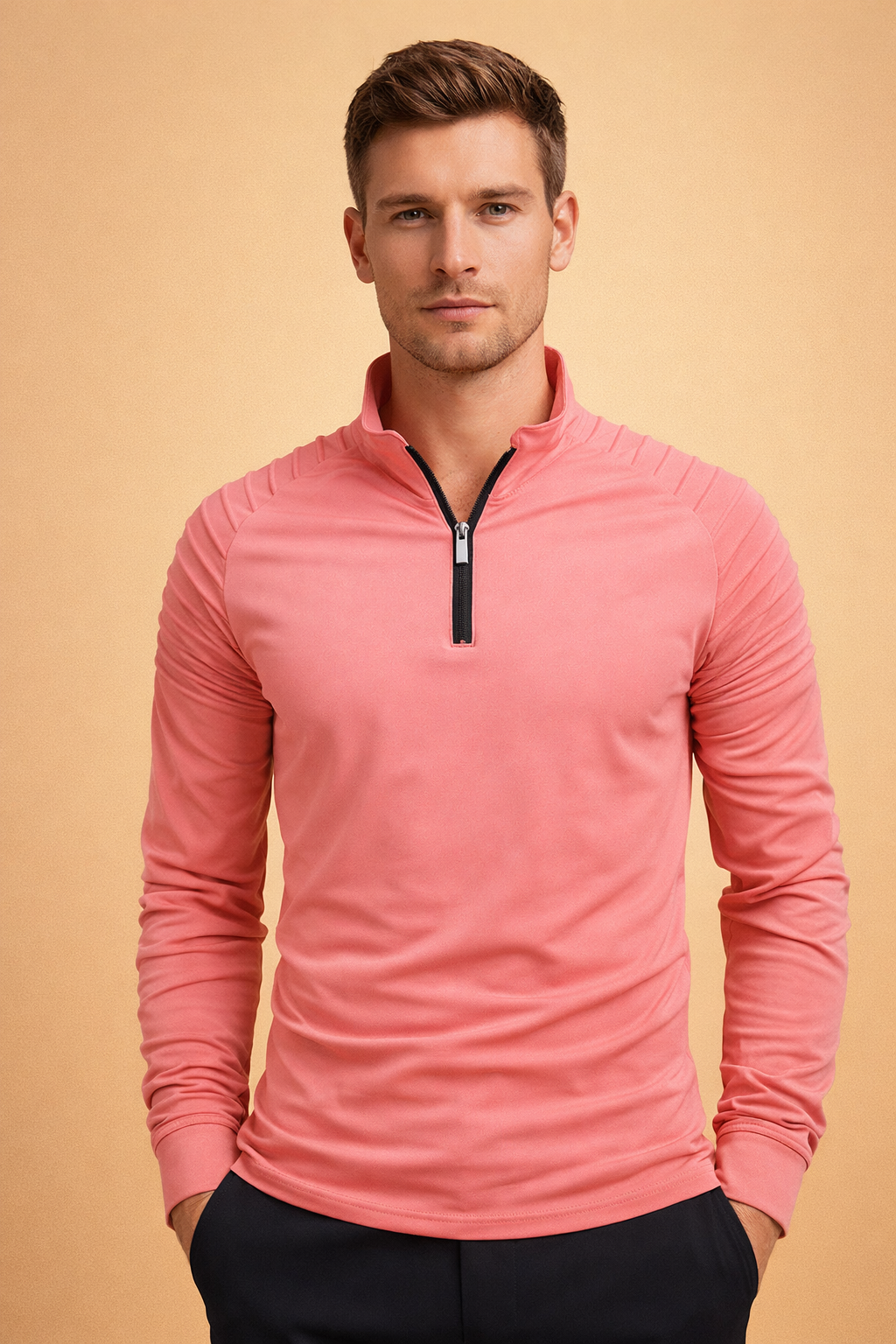 Marco Bellini | Performance Zip Neck Long Sleeve For Men