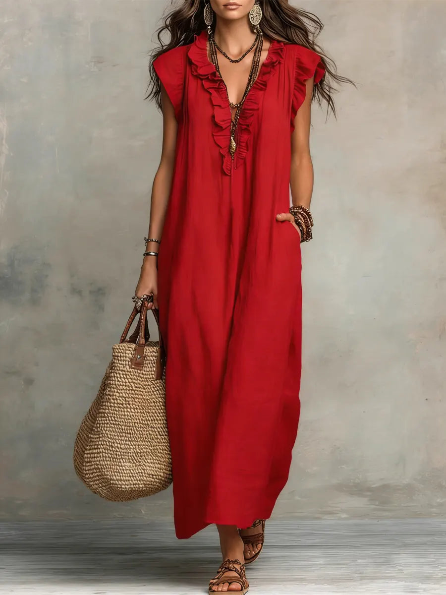 Camélia Linen Bohème Dress