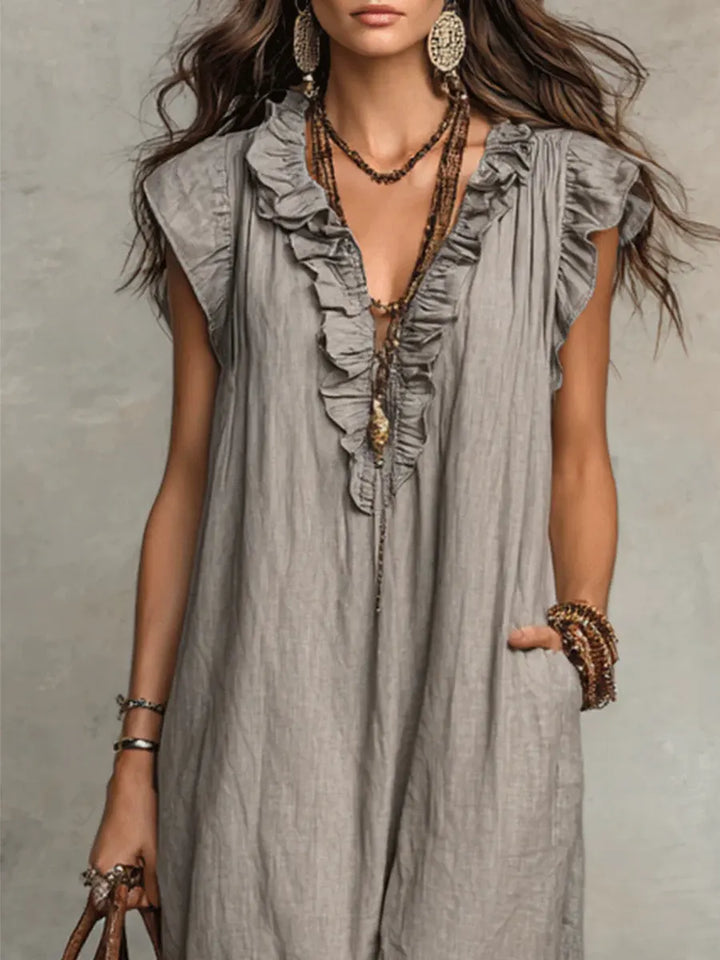 Rivagé Linen Maxi Dress
