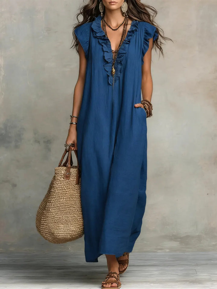 Rivagé Linen Maxi Dress