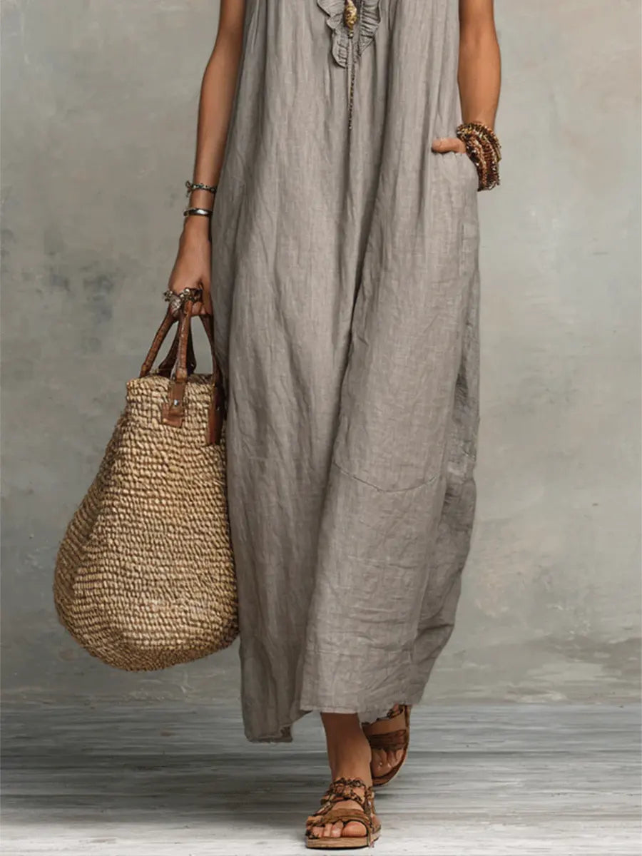 Rivagé Linen Maxi Dress