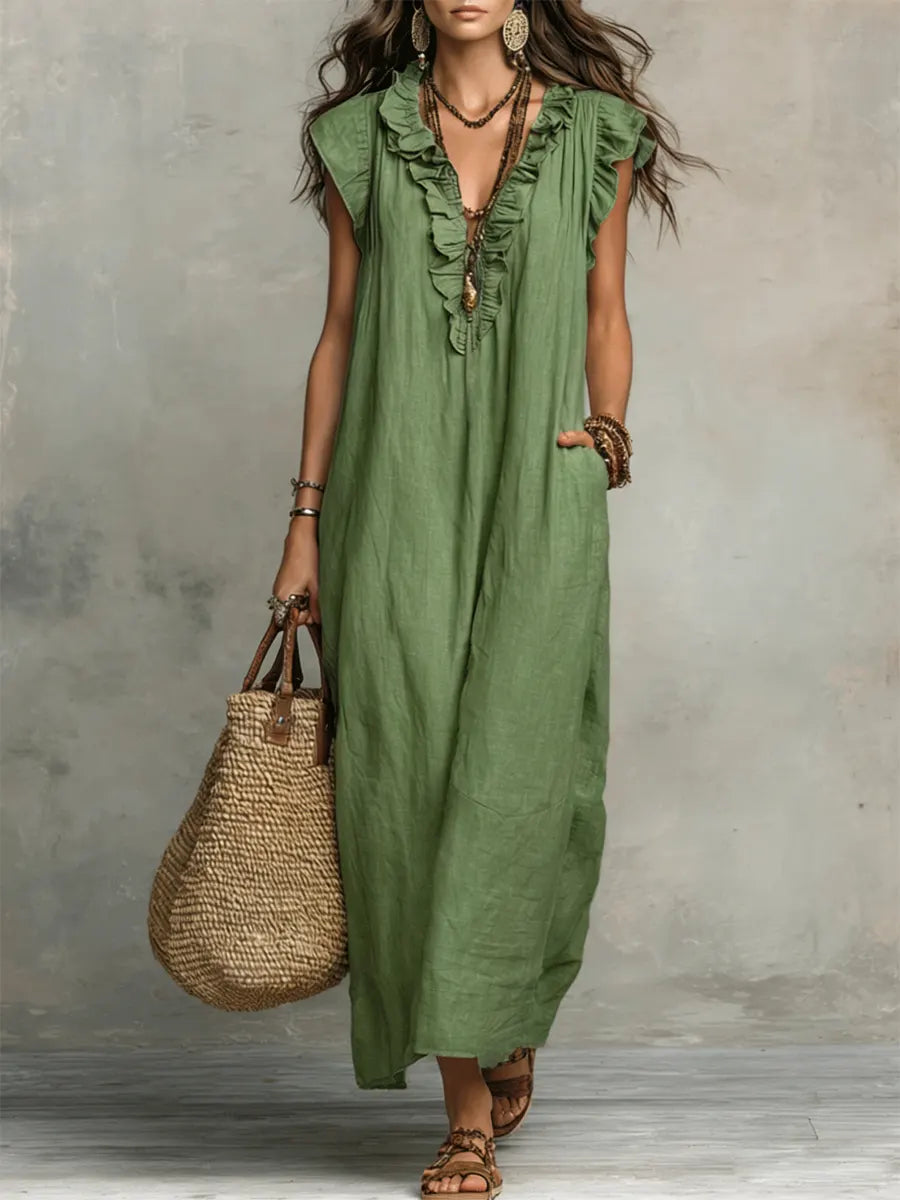 Camélia Linen Bohème Dress