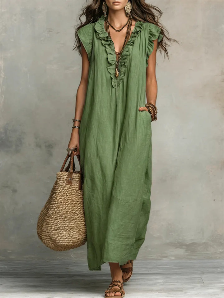 Camélia Linen Bohème Dress