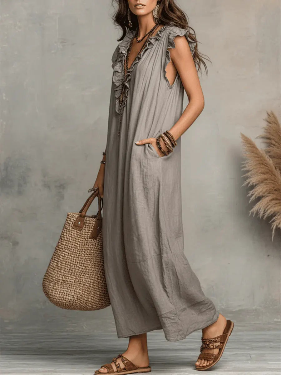 Rivagé Linen Maxi Dress