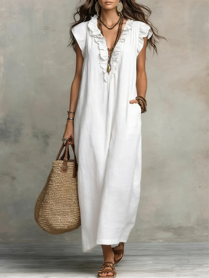 Camélia Linen Bohème Dress