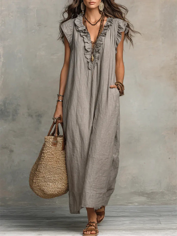 Camélia Linen Bohème Dress