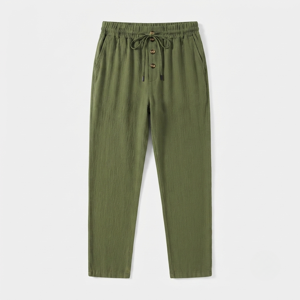 Owen Mitchell | Relaxed Linen-Blend Beach Trousers For Men