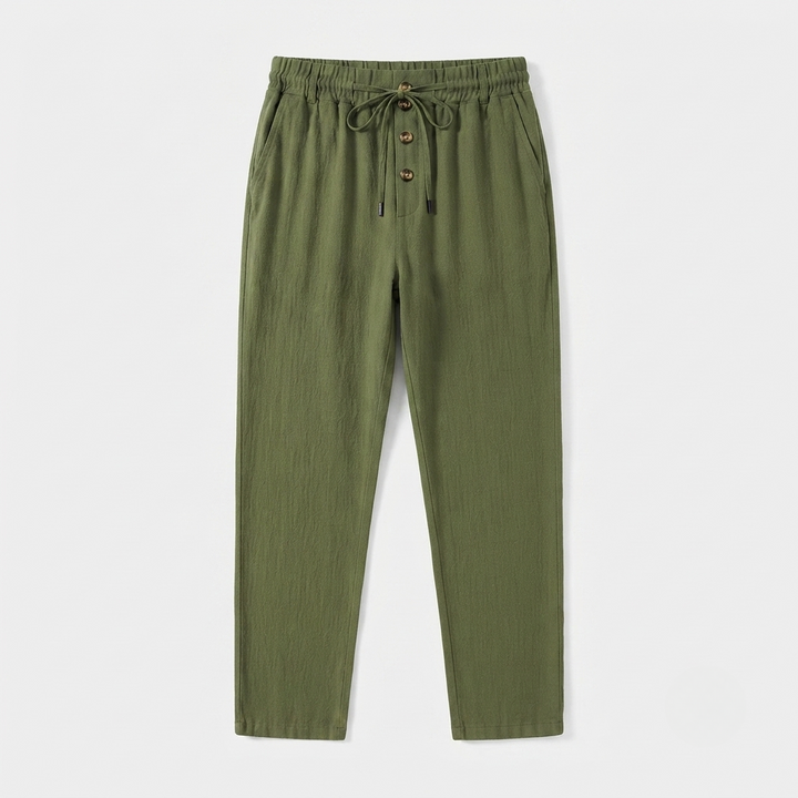 Owen Mitchell | Relaxed Linen-Blend Beach Trousers For Men