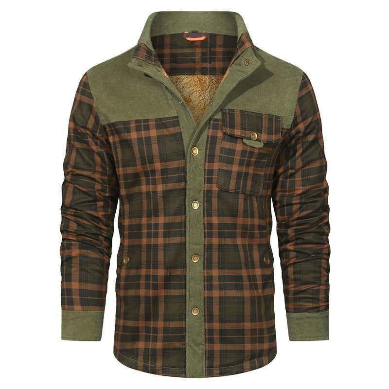 Fletcher Drummond | Sherpa-Lined Plaid Jacket For Men