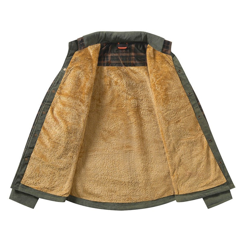 Fletcher Drummond | Sherpa-Lined Plaid Jacket For Men