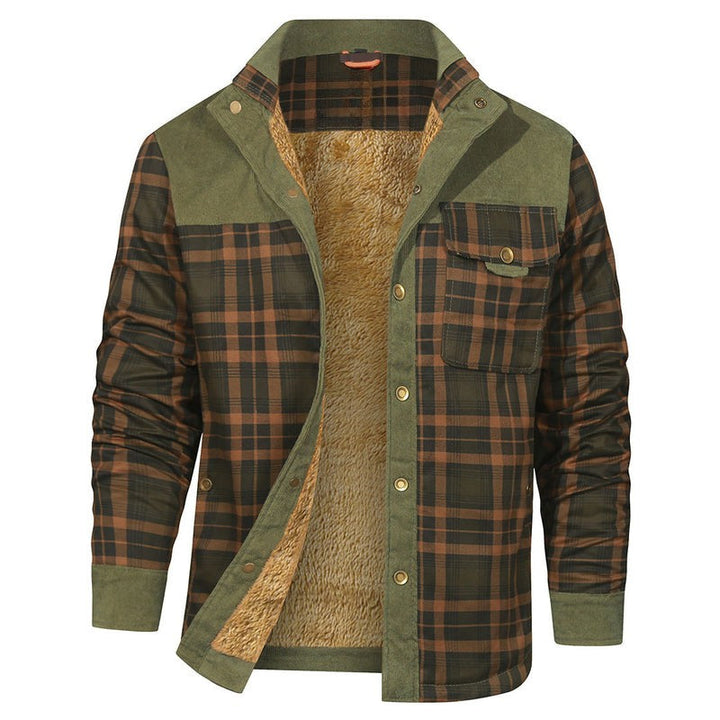 Fletcher Drummond | Sherpa-Lined Plaid Jacket For Men