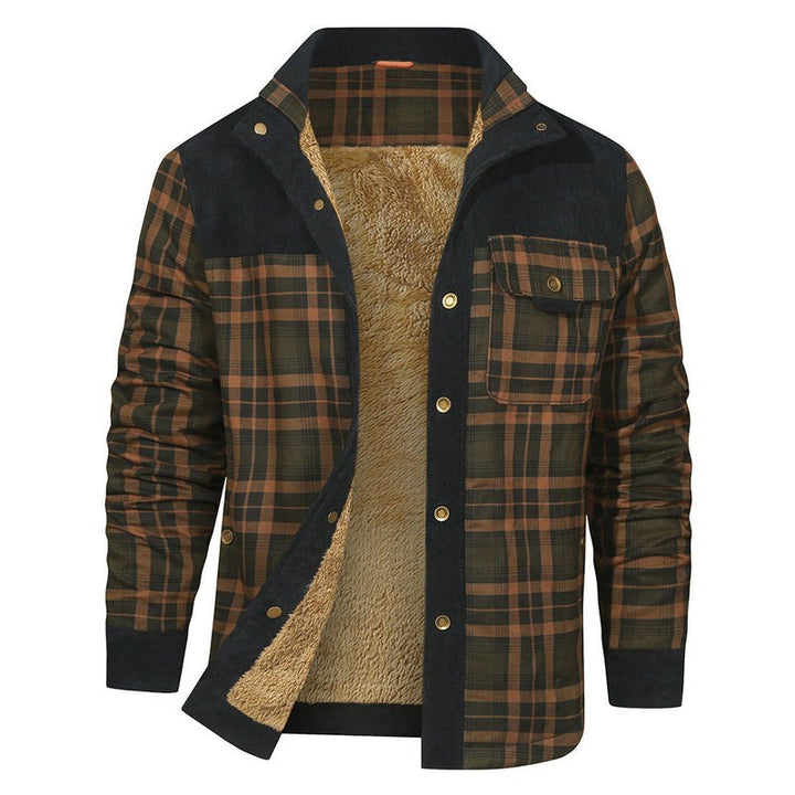 Oliver Beaumont | Sherpa-Lined Plaid Jacket For Men