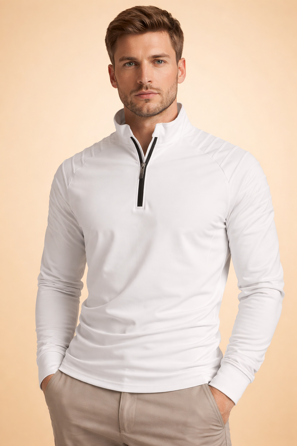 Marco Bellini | Performance Zip Neck Long Sleeve For Men