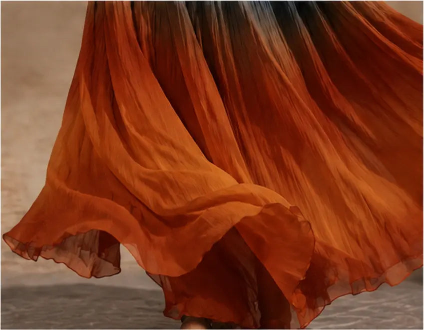 Mia Ottawa - Ombré Halter/V-Neck Maxi Dress