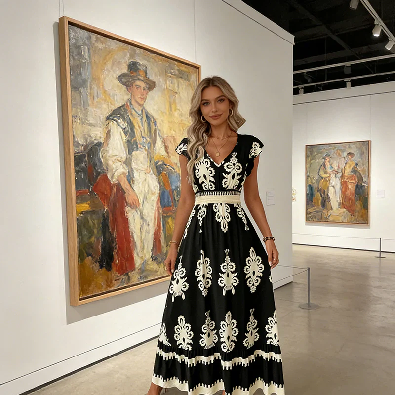 Baroque Maxi Dress