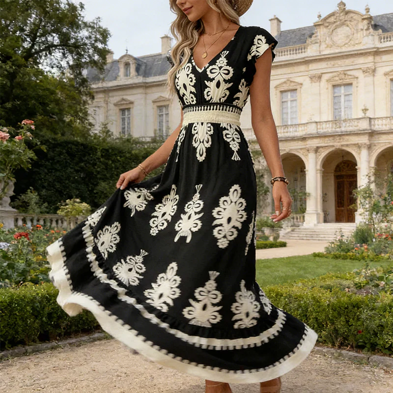 Baroque Maxi Dress